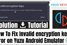 How To Fix Invalid encryption keys Error on Yuzu Android (Solution)